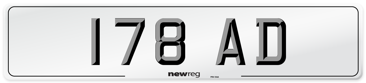 178 AD Number Plate from New Reg